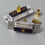 11W1 D-SUB Coaxial Connectors (RF) Poj Niam & Txiv Neej Solder Hom